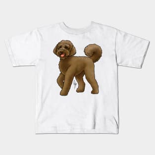 Dog - Labradoodle - Chocolate Kids T-Shirt